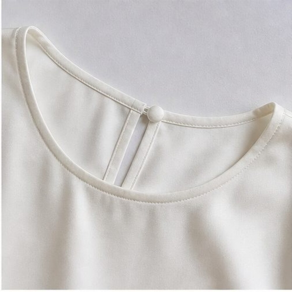 Ivory Button Blouse - Picture 4 of 6